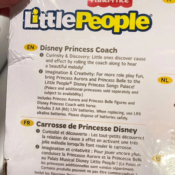 Fisher-Price Little People Disney Princess Belle & Aurora Coach  Sounds 2014 New - Picture 7 of 7